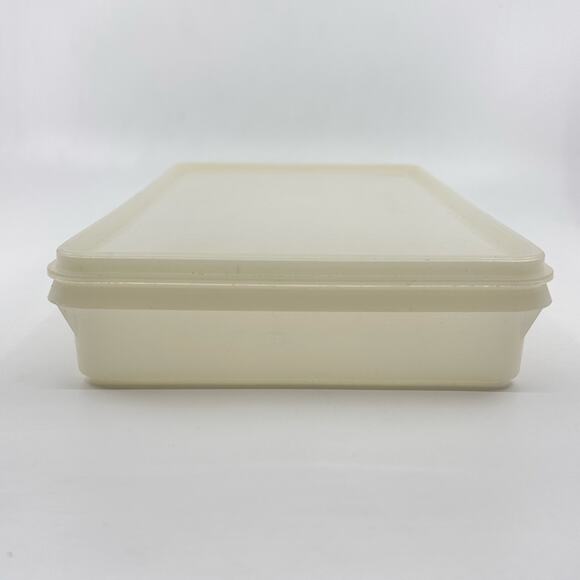 Tupperware Cheese & Cracker Container Rectangular Clear Set Kitchenware Storage - Picture 10 of 12